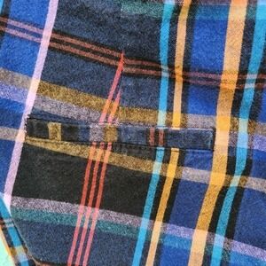 Y2K HOLLISTER ULTRA HIGH RISE Plaid Pants Blue Orange Clueless Cher SMALL 26 VTG